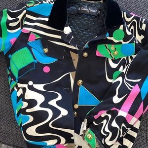 Louis Feraud quilted Jean jacket - colorful